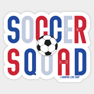 Soccer Squad Blue Red © GraphicLoveShop Sticker